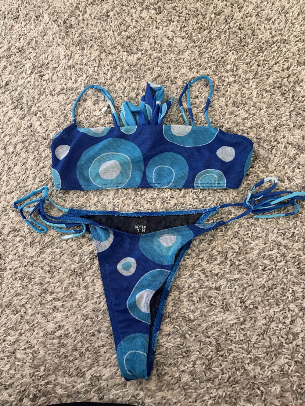 Better Tan Bikini Deep Sea - Top Size Large and Bottom Size Medium